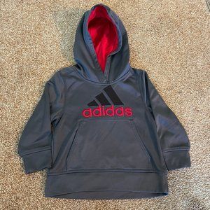 Adidas grey polyester hoodie 3T